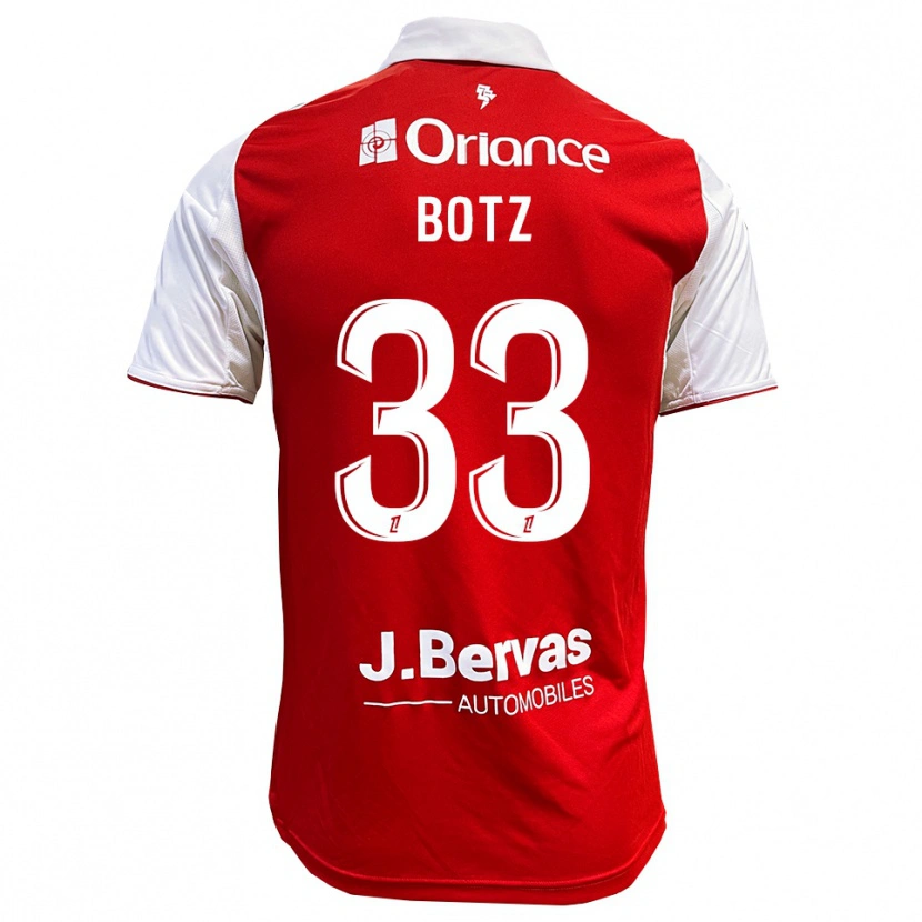 Danxen Dětské Léo Botz #33 Červená Bílá Domů Hráčské Dresy 2025/26 Dres
