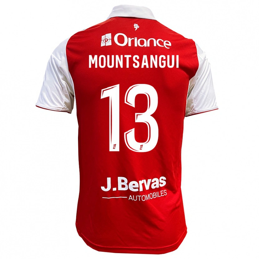 Danxen Dětské Warren Mountsangui #13 Červená Bílá Domů Hráčské Dresy 2025/26 Dres