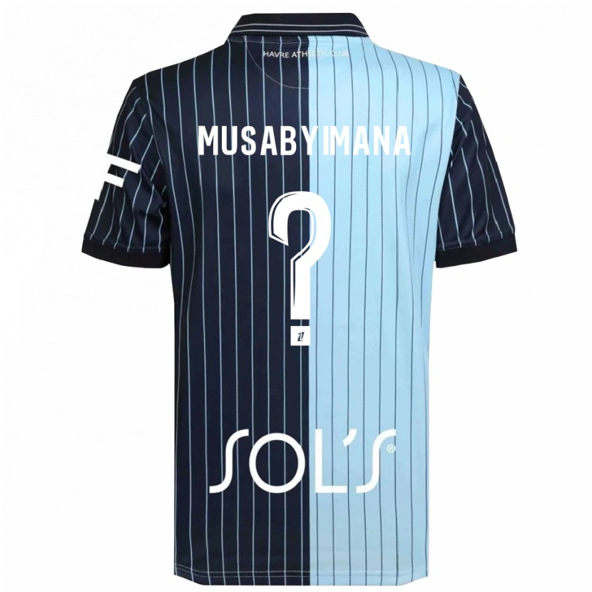 Danxen Dětské Thierry Musabyimana #0 Tmavě Modrá Nebesky Modrá Domů Hráčské Dresy 2025/26 Dres