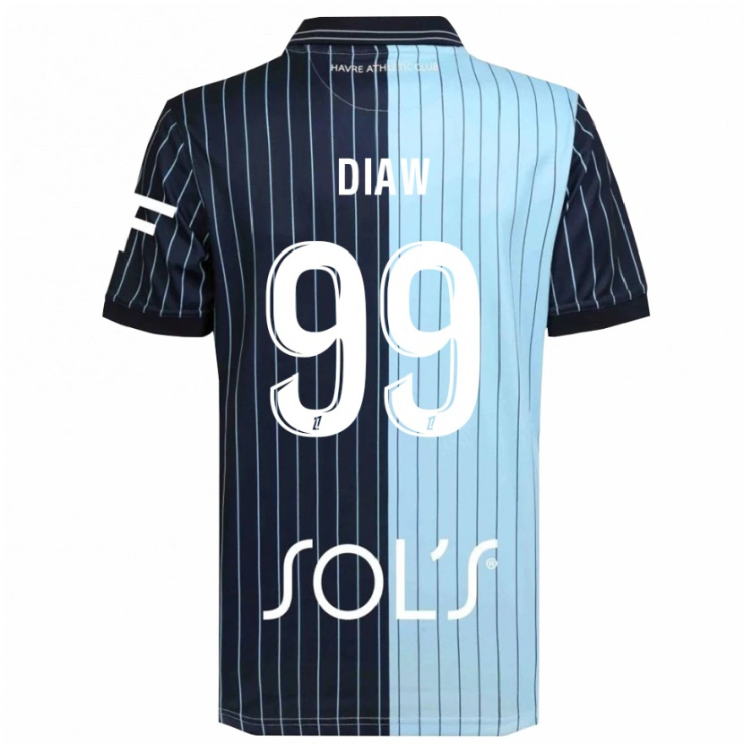 Danxen Dětské Mory Diaw #99 Tmavě Modrá Nebesky Modrá Domů Hráčské Dresy 2025/26 Dres