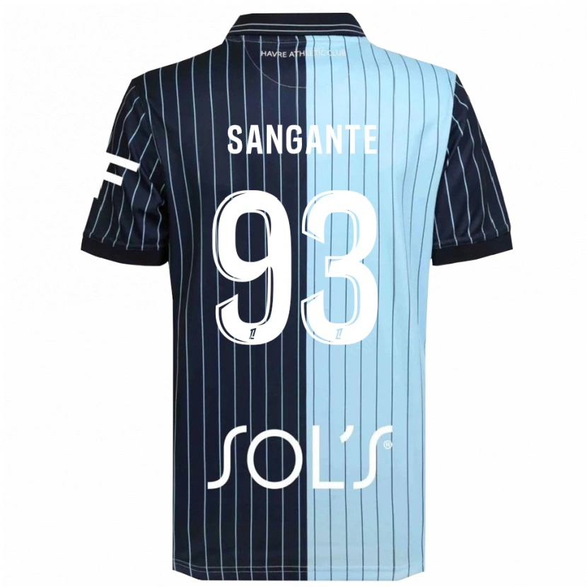 Danxen Dětské Arouna Sangante #93 Tmavě Modrá Nebesky Modrá Domů Hráčské Dresy 2025/26 Dres