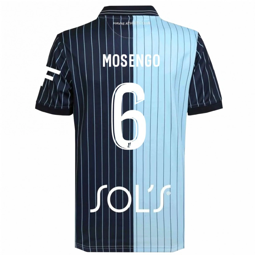 Danxen Dětské Daren Mosengo #6 Tmavě Modrá Nebesky Modrá Domů Hráčské Dresy 2025/26 Dres