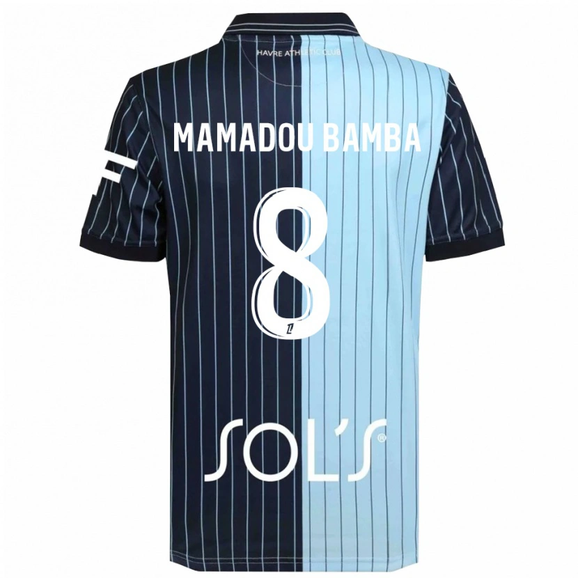 Danxen Dětské Ben Mamadou Bamba #8 Tmavě Modrá Nebesky Modrá Domů Hráčské Dresy 2025/26 Dres