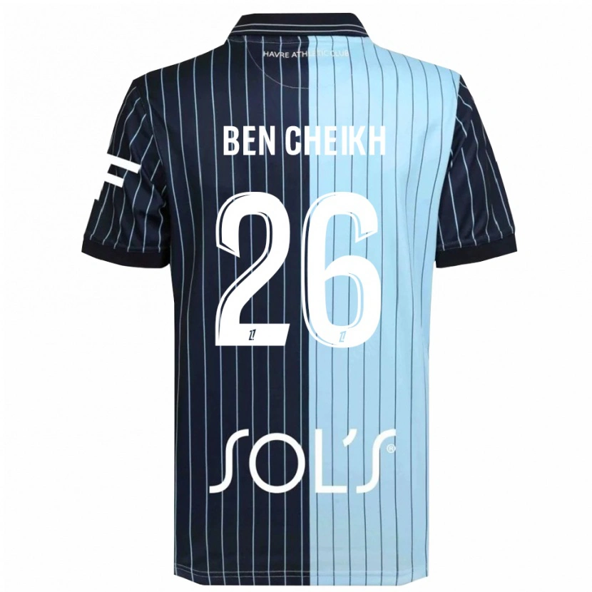 Danxen Dětské Ayman Ben Cheikh #26 Tmavě Modrá Nebesky Modrá Domů Hráčské Dresy 2025/26 Dres