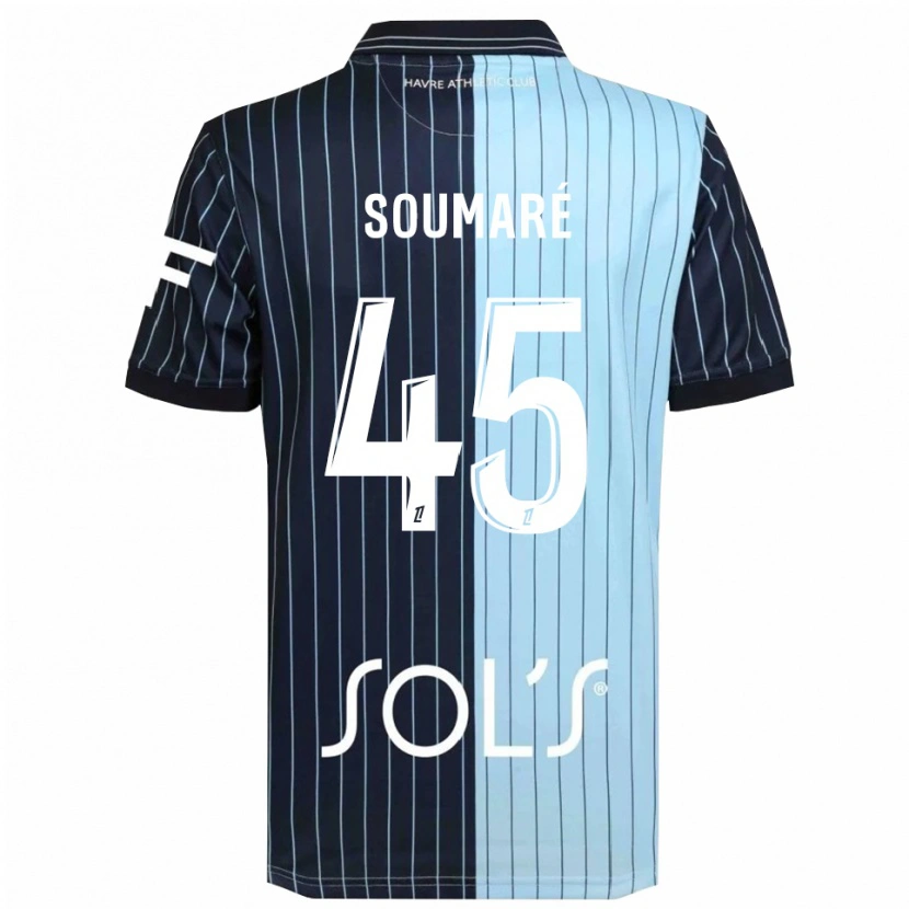 Danxen Dětské Issa Soumaré #45 Tmavě Modrá Nebesky Modrá Domů Hráčské Dresy 2025/26 Dres