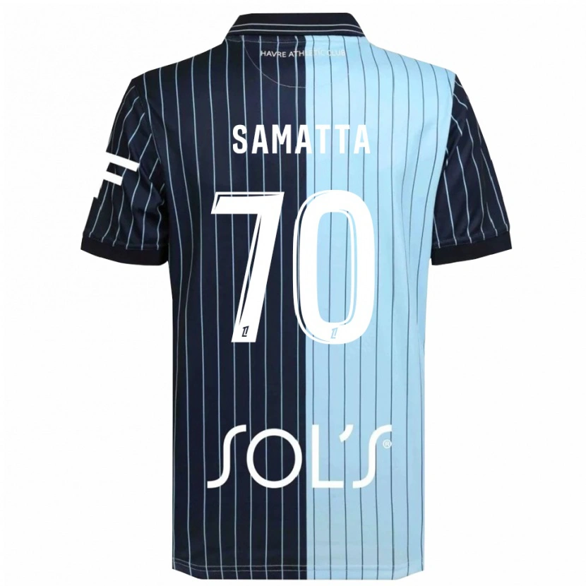 Danxen Dětské Ally Samatta #70 Tmavě Modrá Nebesky Modrá Domů Hráčské Dresy 2025/26 Dres
