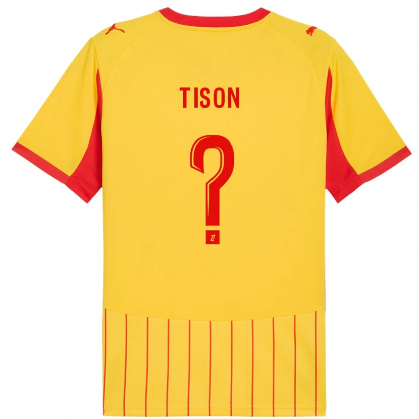 Danxen Dětské Nathan Tison #0 Žlutá Červená Domů Hráčské Dresy 2025/26 Dres