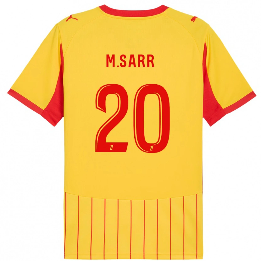 Danxen Dětské Malang Sarr #20 Žlutá Červená Domů Hráčské Dresy 2025/26 Dres