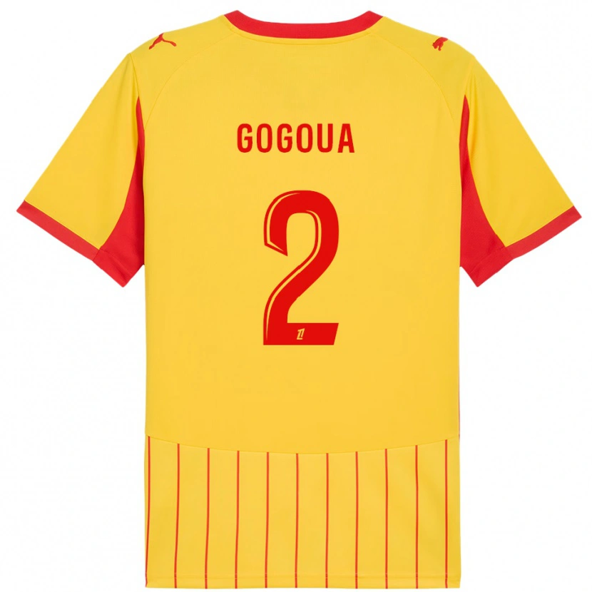Danxen Dětské Valentin Gogoua #2 Žlutá Červená Domů Hráčské Dresy 2025/26 Dres