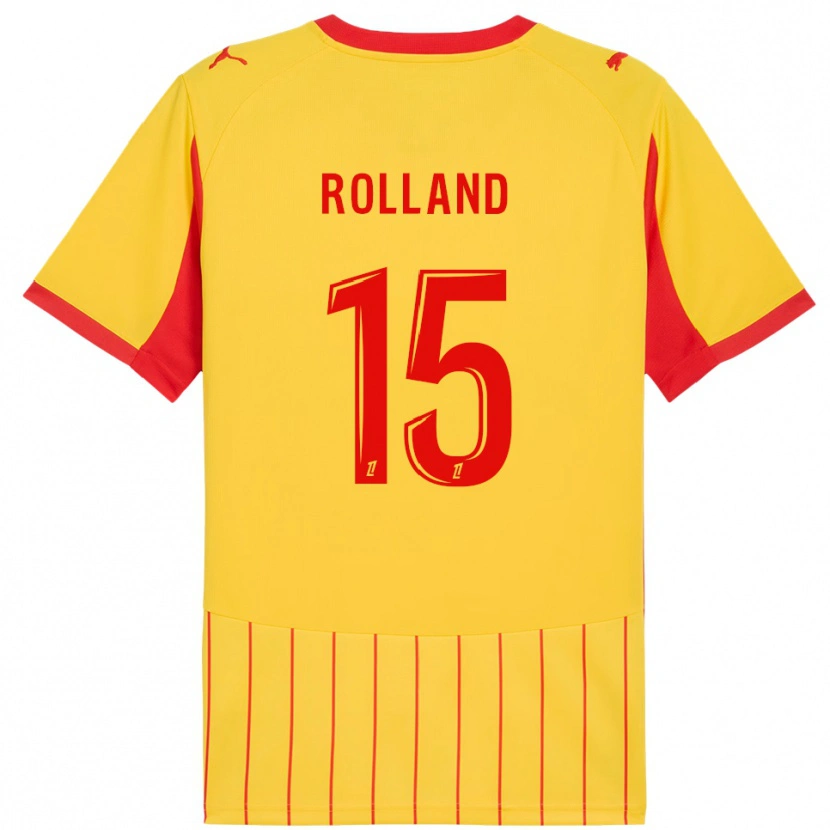 Danxen Dětské Paul Rolland #15 Žlutá Červená Domů Hráčské Dresy 2025/26 Dres