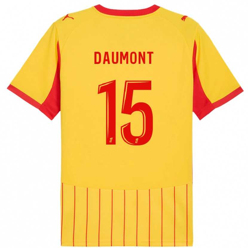 Danxen Dětské Camille Daumont #15 Žlutá Červená Domů Hráčské Dresy 2025/26 Dres