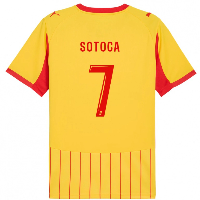 Danxen Dětské Florian Sotoca #7 Žlutá Červená Domů Hráčské Dresy 2025/26 Dres