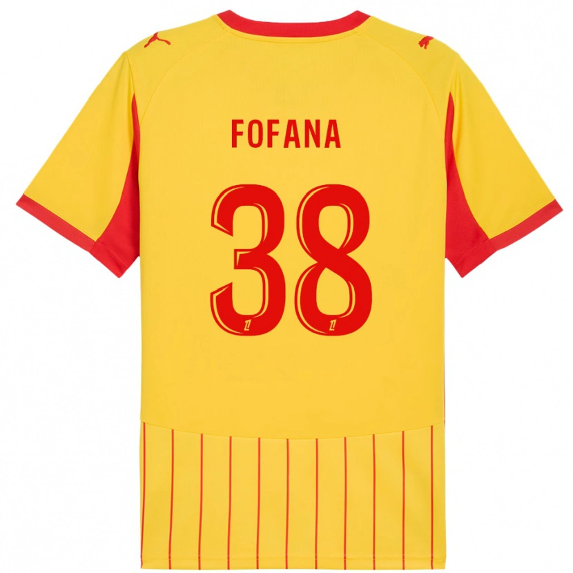 Danxen Dětské Rayan Fofana #38 Žlutá Červená Domů Hráčské Dresy 2025/26 Dres