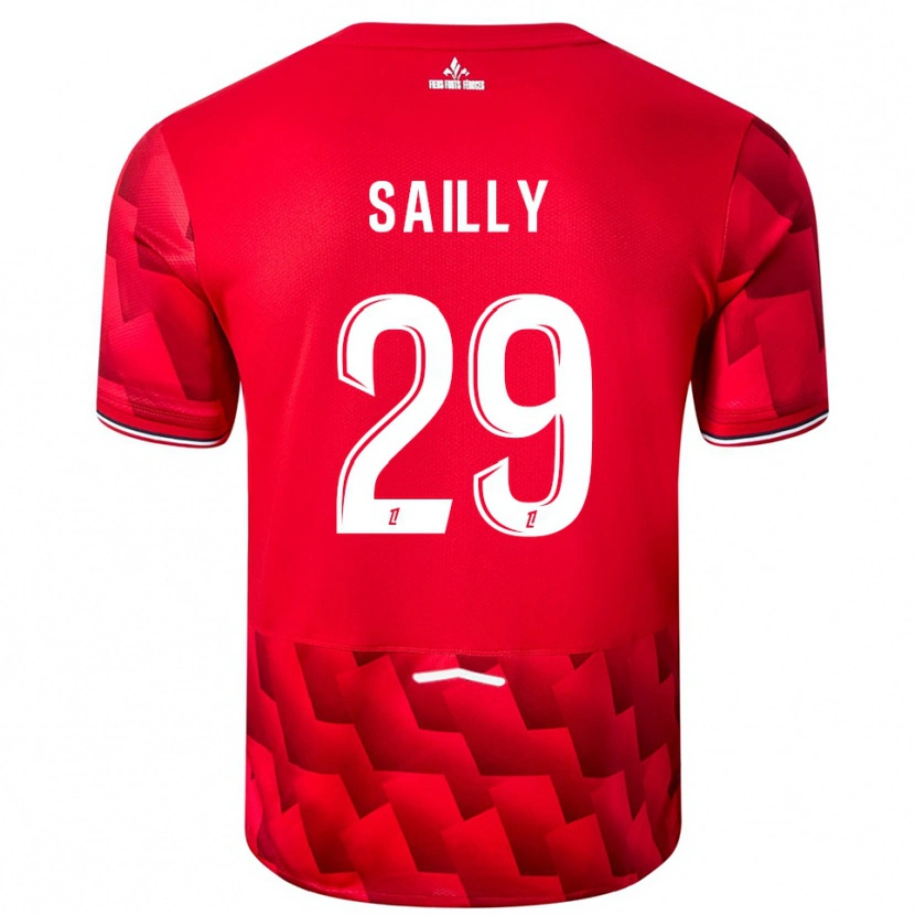 Danxen Dětské Charlotte Sailly #29 Červená Bílá Domů Hráčské Dresy 2025/26 Dres