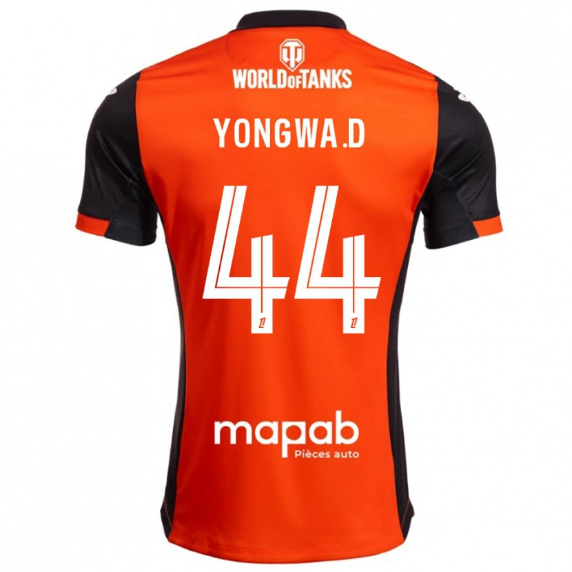 Danxen Dětské Darlin Yongwa #44 Černá Oranžová Domů Hráčské Dresy 2025/26 Dres