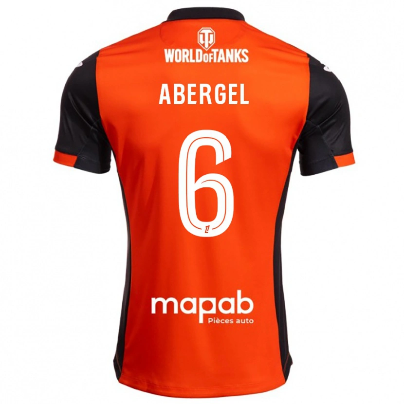 Danxen Dětské Laurent Abergel #6 Černá Oranžová Domů Hráčské Dresy 2025/26 Dres