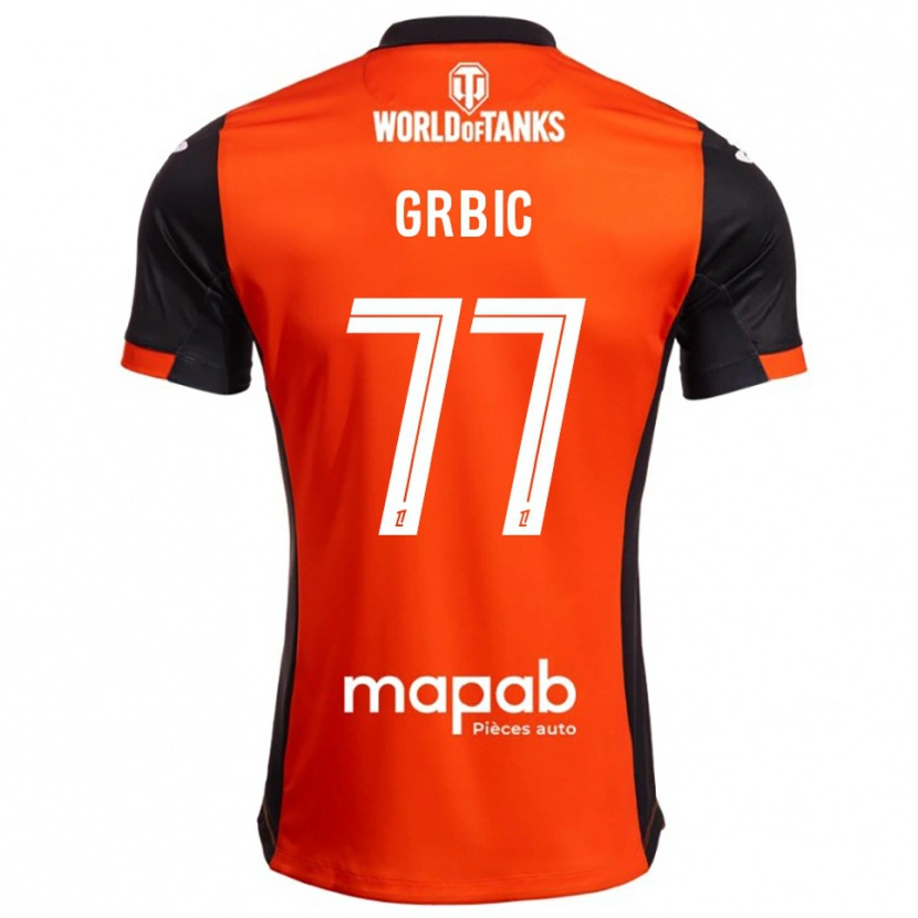 Danxen Dětské Adrian Grbic #77 Černá Oranžová Domů Hráčské Dresy 2025/26 Dres