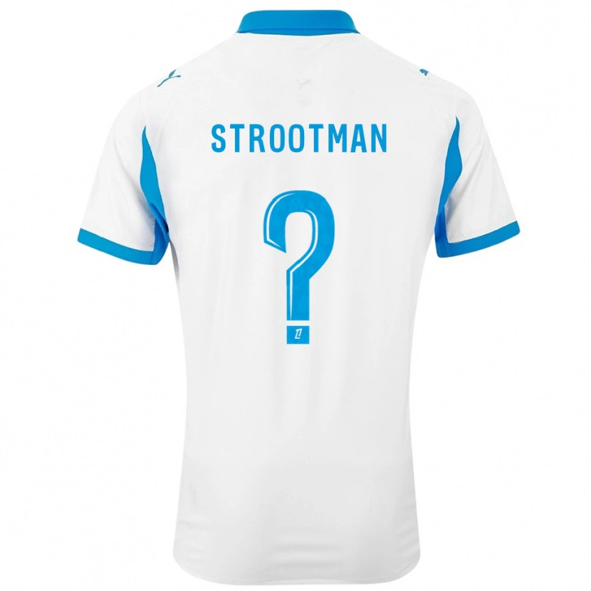 Danxen Dětské Kevin Strootman #0 Bílá Nebesky Modrá Domů Hráčské Dresy 2025/26 Dres