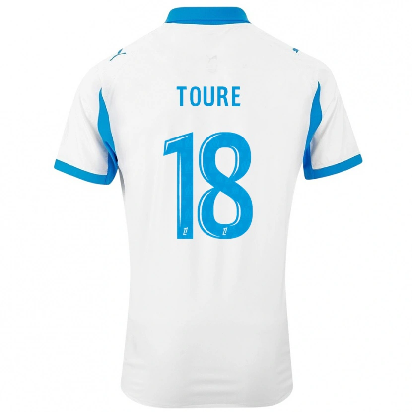 Danxen Dětské Isaak Toure #18 Bílá Nebesky Modrá Domů Hráčské Dresy 2025/26 Dres