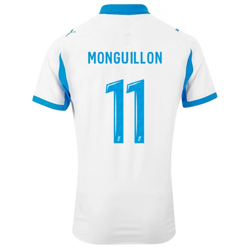 Danxen Dětské Coralie Monguillon #11 Bílá Nebesky Modrá Domů Hráčské Dresy 2025/26 Dres