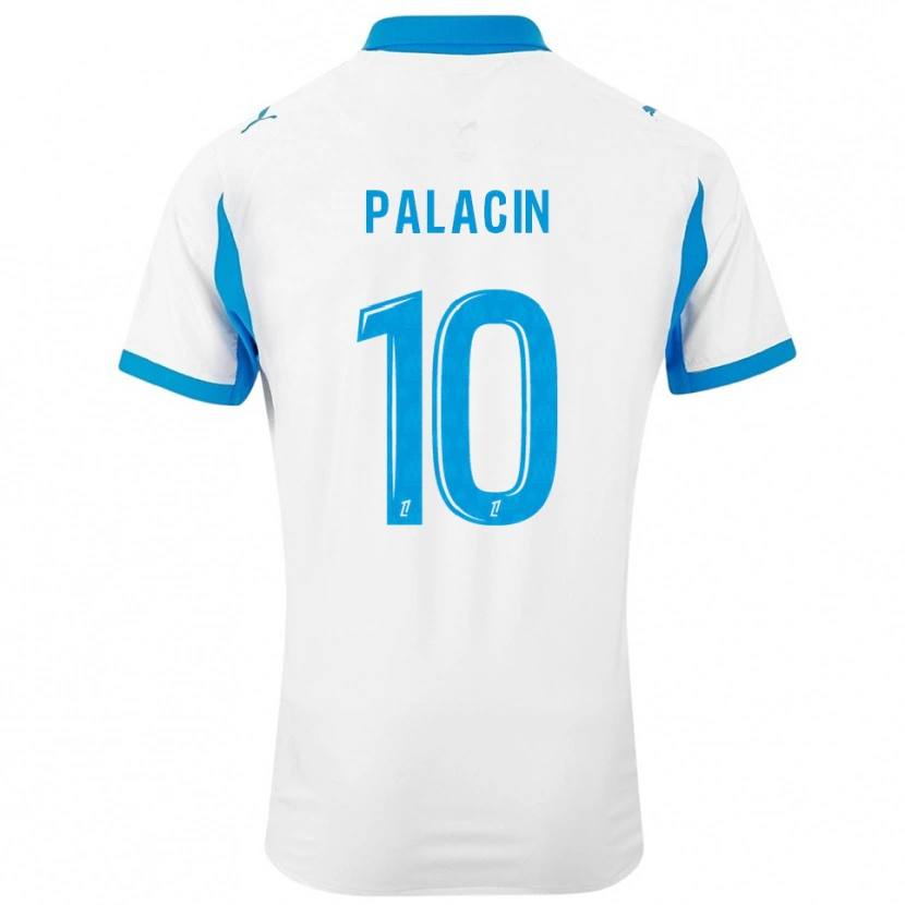 Danxen Dětské Sara Palacin #10 Bílá Nebesky Modrá Domů Hráčské Dresy 2025/26 Dres