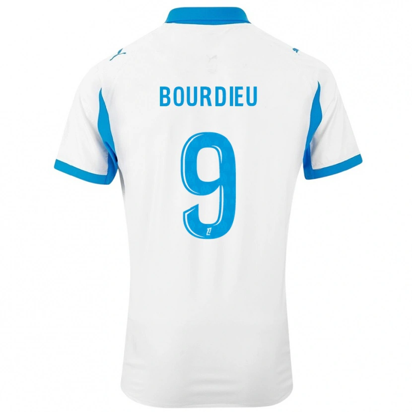 Danxen Dětské Mathilde Bourdieu #9 Bílá Nebesky Modrá Domů Hráčské Dresy 2025/26 Dres