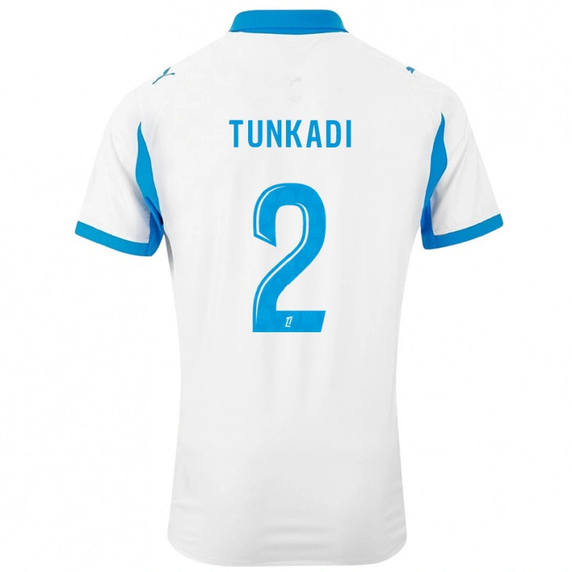 Danxen Dětské Alexandre Tunkadi #2 Bílá Nebesky Modrá Domů Hráčské Dresy 2025/26 Dres