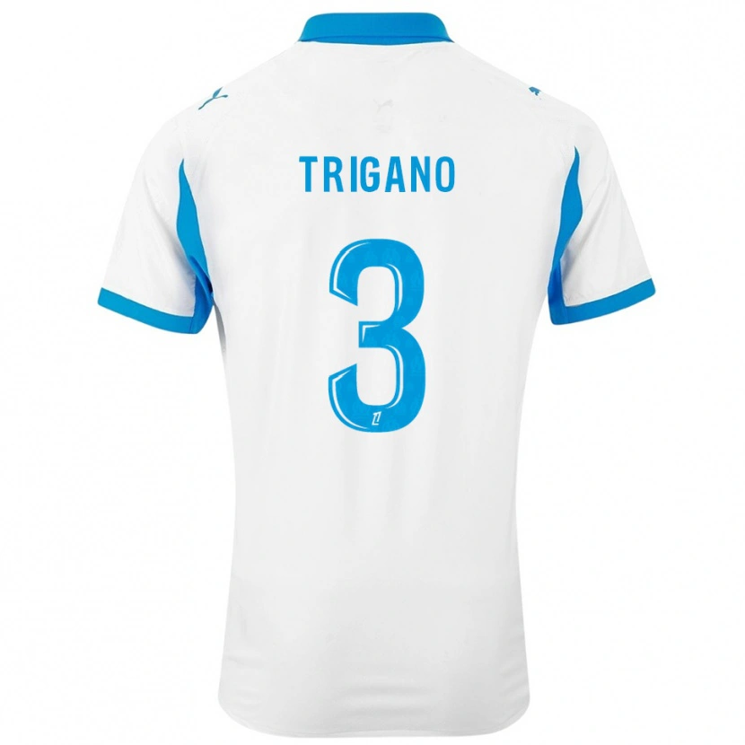Danxen Dětské Paolo Trigano #3 Bílá Nebesky Modrá Domů Hráčské Dresy 2025/26 Dres