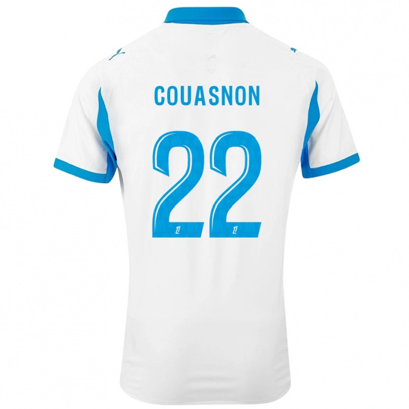 Danxen Dětské Roxane Couasnon #22 Bílá Nebesky Modrá Domů Hráčské Dresy 2025/26 Dres