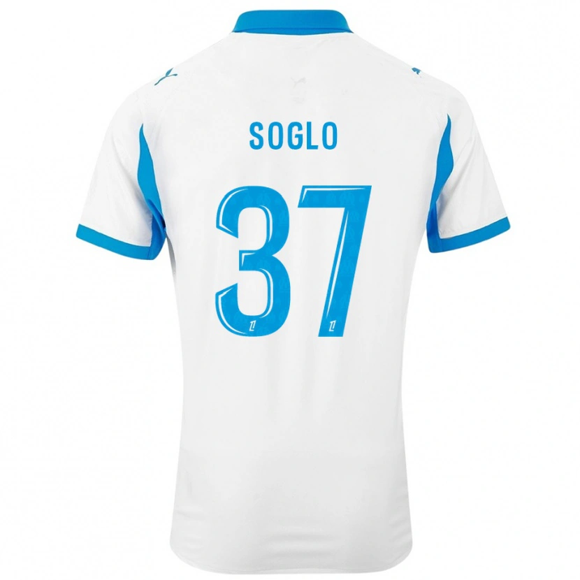 Danxen Dětské Emran Soglo #37 Bílá Nebesky Modrá Domů Hráčské Dresy 2025/26 Dres