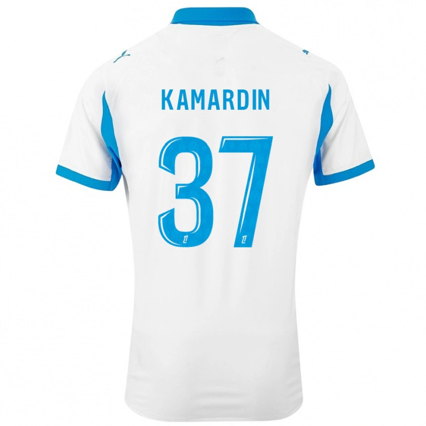 Danxen Dětské Aaron Kamardin #37 Bílá Nebesky Modrá Domů Hráčské Dresy 2025/26 Dres