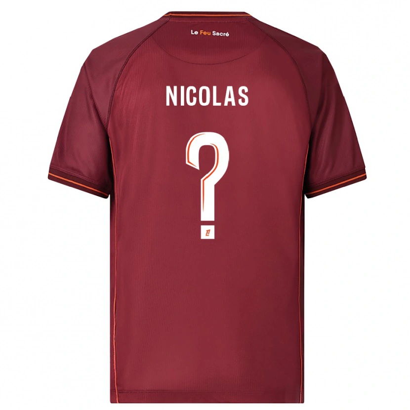 Danxen Dětské Max-Henry Nicolas #0 Burgundská Bílá Domů Hráčské Dresy 2025/26 Dres