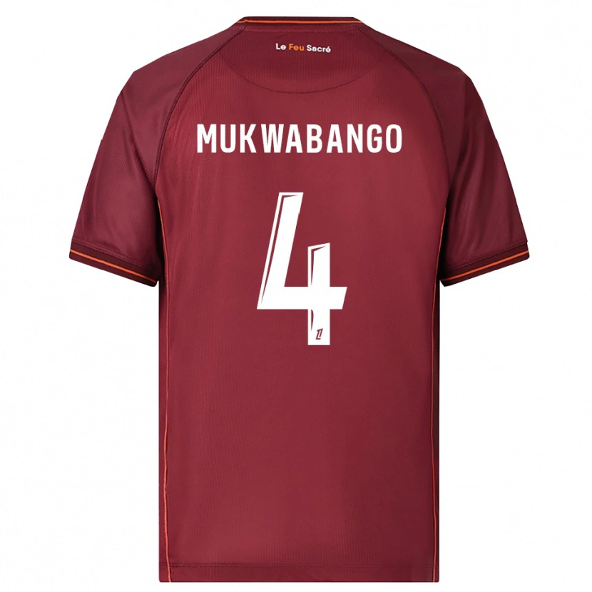 Danxen Dětské Bénit Mukwabango #4 Burgundská Bílá Domů Hráčské Dresy 2025/26 Dres