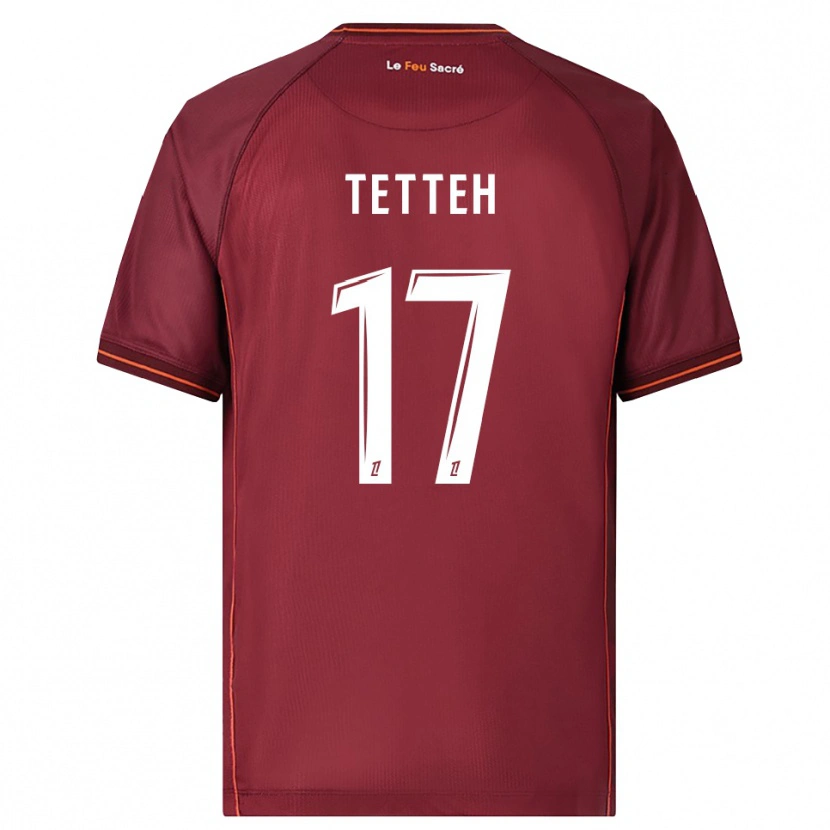 Danxen Dětské Benjamin Tetteh #17 Burgundská Bílá Domů Hráčské Dresy 2025/26 Dres