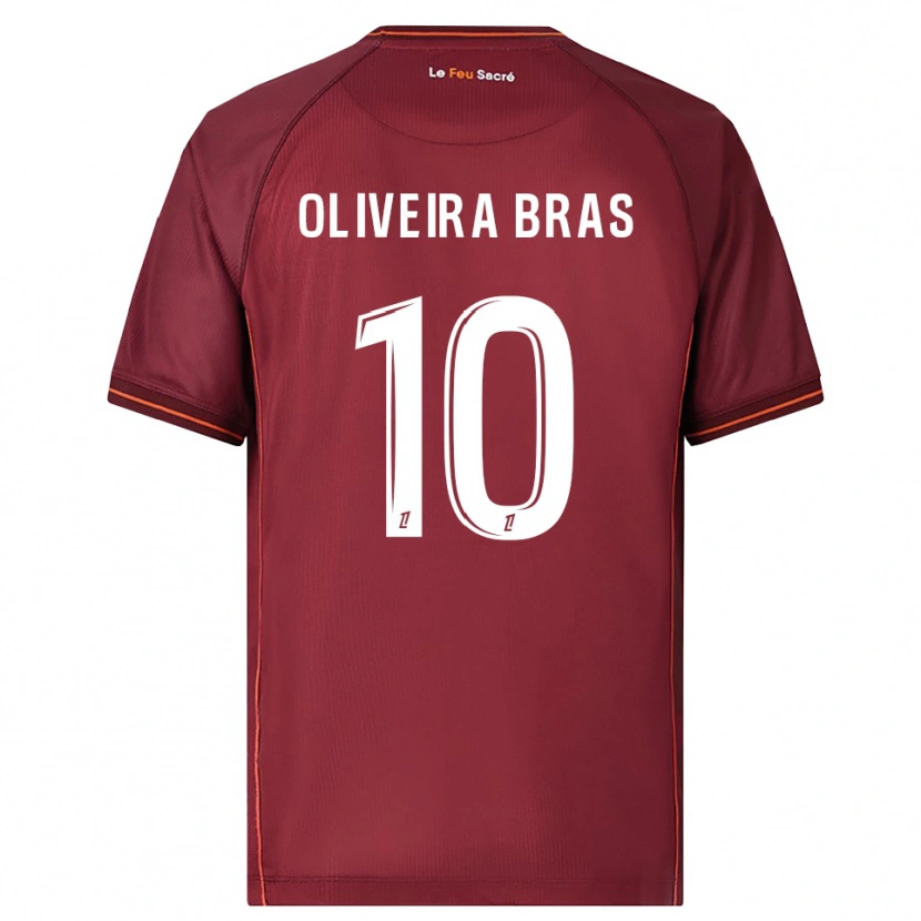 Danxen Dětské Luisa Oliveira Bras #10 Burgundská Bílá Domů Hráčské Dresy 2025/26 Dres