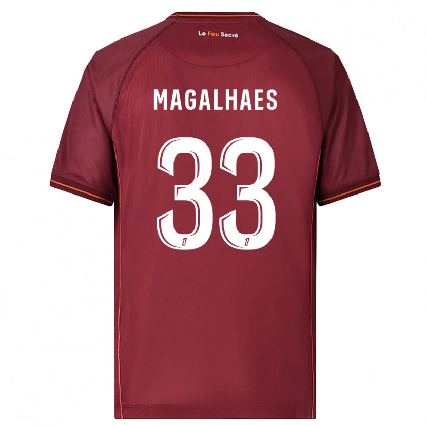 Danxen Dětské Manon Magalhaes #33 Burgundská Bílá Domů Hráčské Dresy 2025/26 Dres