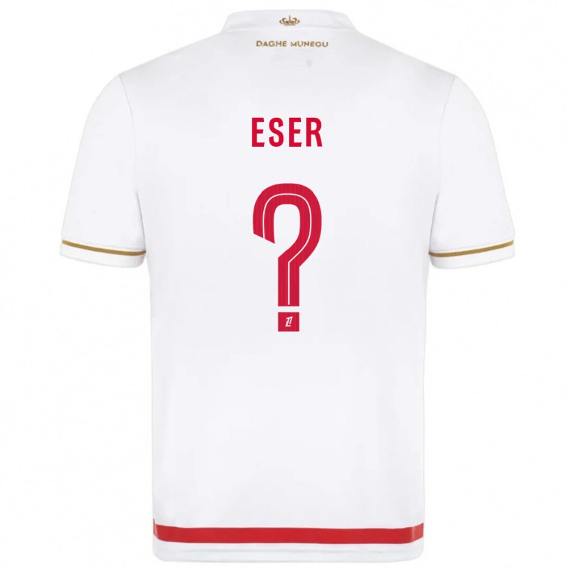 Danxen Dětské Allan Eser #0 Červená Bílá Domů Hráčské Dresy 2025/26 Dres