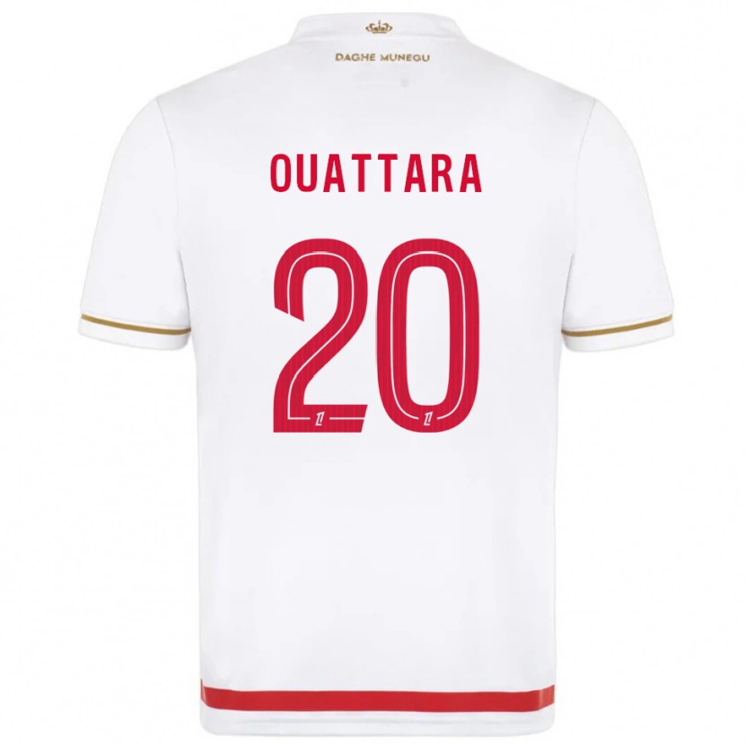 Danxen Dětské Kassoum Ouattara #20 Červená Bílá Domů Hráčské Dresy 2025/26 Dres