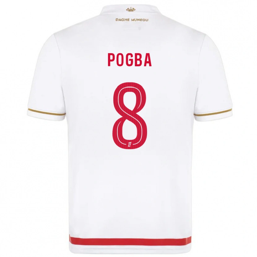 Danxen Dětské Paul Pogba #8 Červená Bílá Domů Hráčské Dresy 2025/26 Dres
