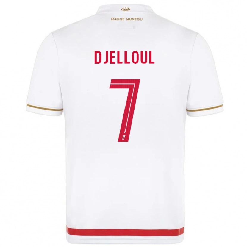 Danxen Dětské Jassim Djelloul #7 Červená Bílá Domů Hráčské Dresy 2025/26 Dres