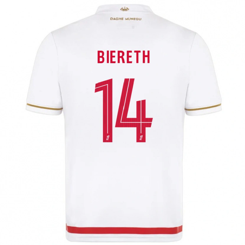 Danxen Dětské Mika Biereth #14 Červená Bílá Domů Hráčské Dresy 2025/26 Dres