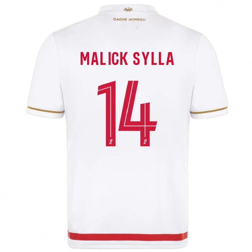 Danxen Dětské Malick Sylla #14 Červená Bílá Domů Hráčské Dresy 2025/26 Dres