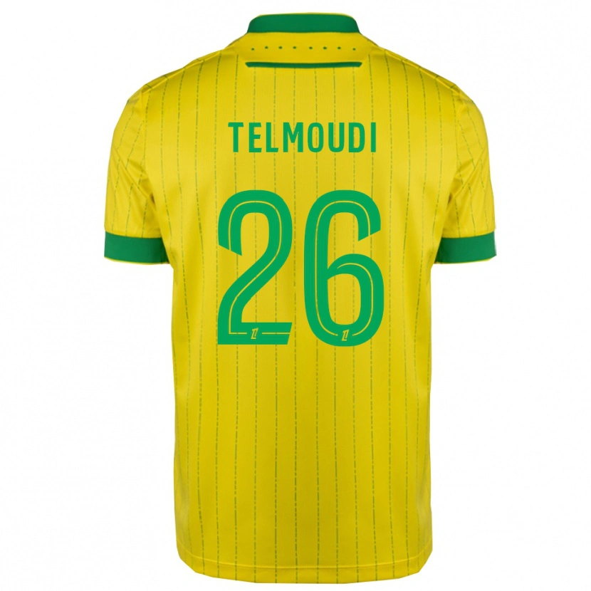Danxen Dětské Naïm Telmoudi #26 Žlutá Zelená Domů Hráčské Dresy 2025/26 Dres