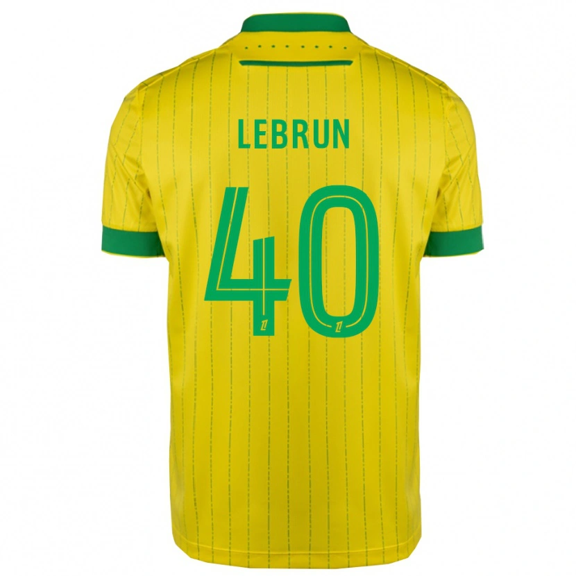 Danxen Dětské Lisa Lebrun #40 Žlutá Zelená Domů Hráčské Dresy 2025/26 Dres