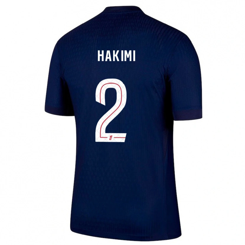 Danxen Dětské Achraf Hakimi #2 Tmavě Modrá Červená Domů Hráčské Dresy 2025/26 Dres