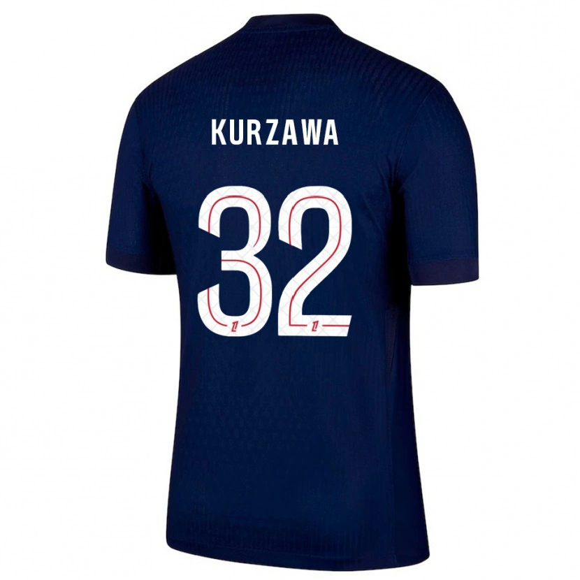 Danxen Dětské Layvin Kurzawa #32 Tmavě Modrá Červená Domů Hráčské Dresy 2025/26 Dres