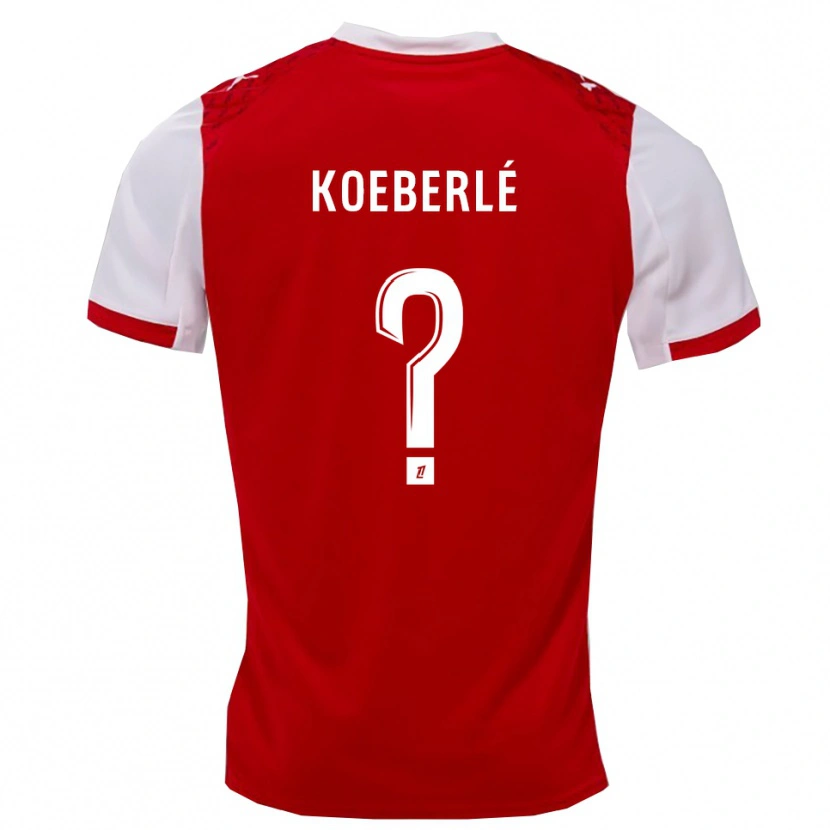 Danxen Dětské Samuel Koeberlé #0 Červená Bílá Domů Hráčské Dresy 2025/26 Dres