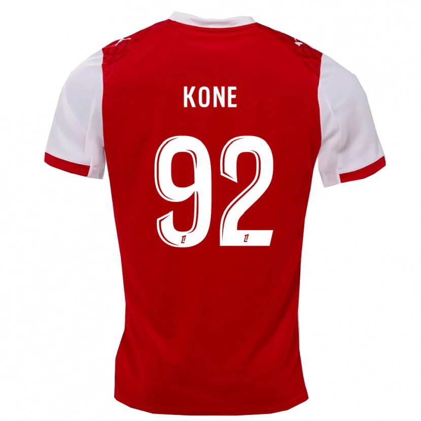 Danxen Dětské Abdoul Koné #92 Červená Bílá Domů Hráčské Dresy 2025/26 Dres