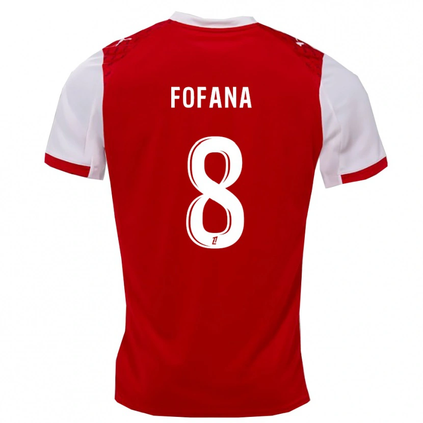 Danxen Dětské Yaya Fofana #8 Červená Bílá Domů Hráčské Dresy 2025/26 Dres