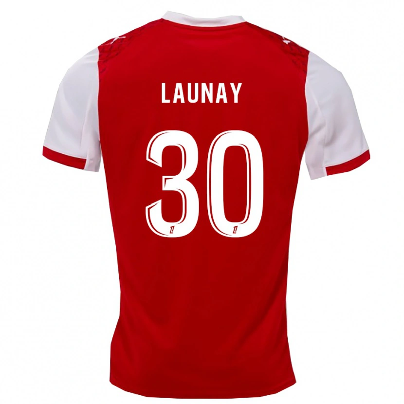 Danxen Dětské Elisa Launay #30 Červená Bílá Domů Hráčské Dresy 2025/26 Dres